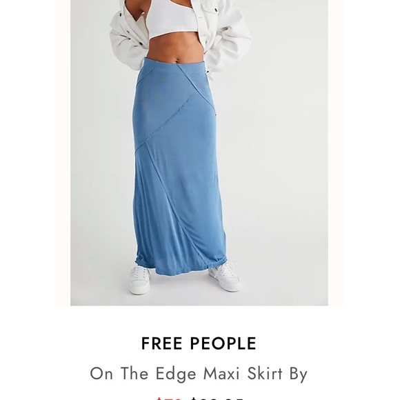 NWT~Free People On The Edge Maxi Skirt size M - Picture 5 of 8